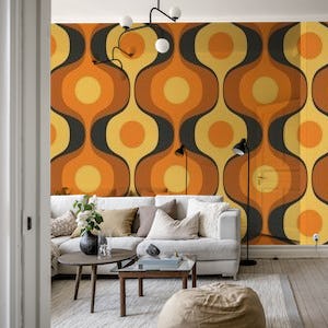 Large Retro Abstract Geo Waves