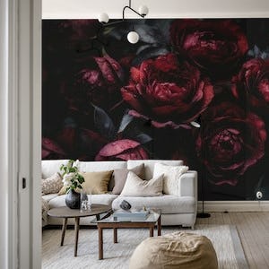 Opulent Moody Dark Burgundy Baroque Roses