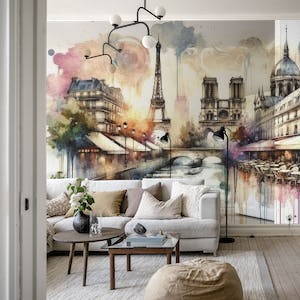 Watercolor Abstract Paris