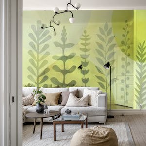 Whimsical Nature Shapes Lime Green