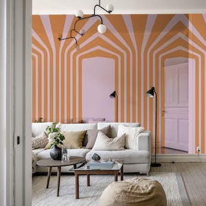 Bold Luxury Stripes Orange Pink