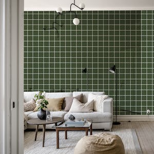 Grid Pattern - Green with Small Grid