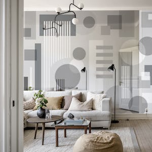 Geometric Bauhaus Abstract Minimal Grey Tones