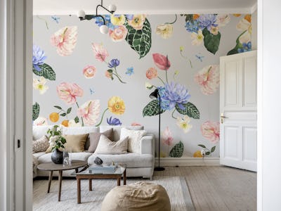 Exotic Watercolor Flowers