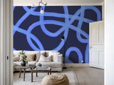 Electric Blue Swirls
