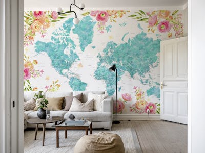 Detailed world map Halen