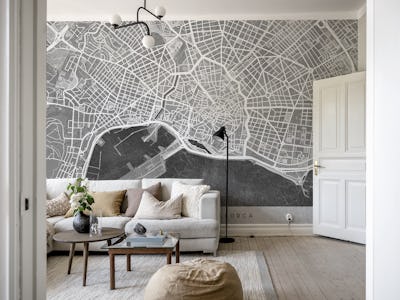 Palma de Mallorca gray map