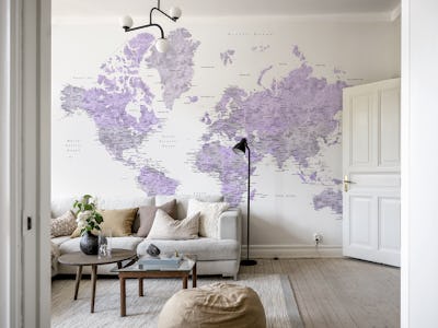 World map with cities Tanya