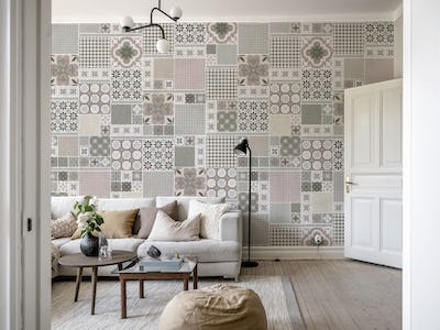Alhambra Tiles Mauve Grey