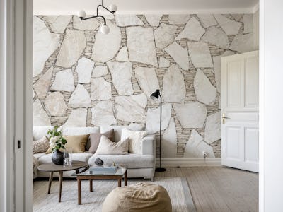 Rustic Loft Stone Wall 1