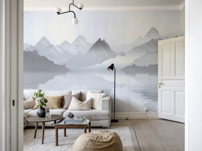 Mountains by the lake