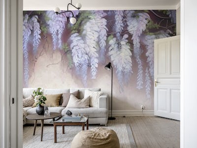 floral wisteria wall