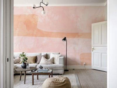 Mid Century Bauhaus Watercolour Pink