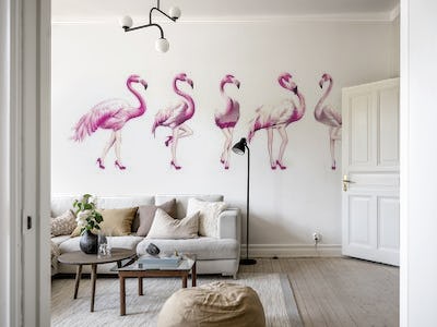 Cheeky Flamingos in magenta