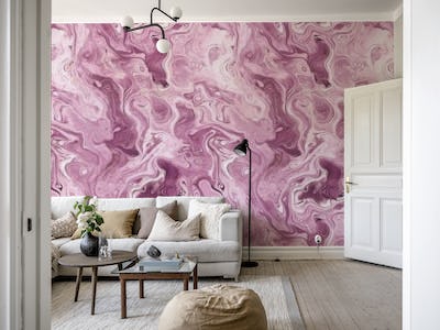 Pink Abstract Marble Mural