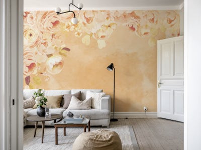 Enchanting Peach Fuzz Springflowers Garden