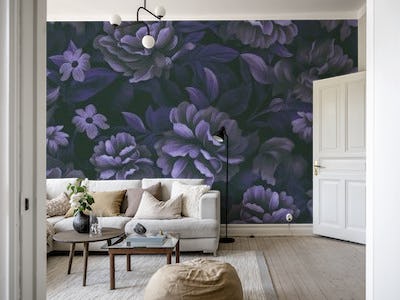 Velveteen Purple Moody Flower Luxury Opulence