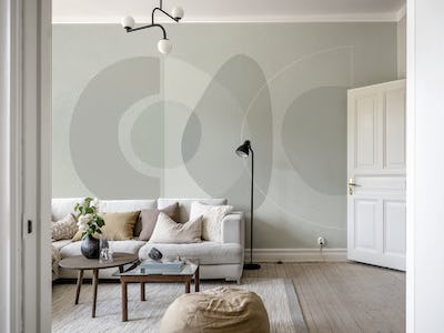 Mid Century Eclectic Calm Vibes Light Grey
