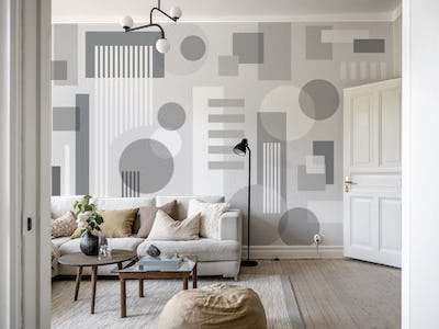 Geometric Bauhaus Abstract Minimal Grey Tones