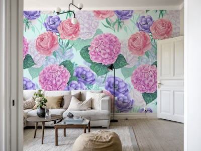 Spring garden watercolor
