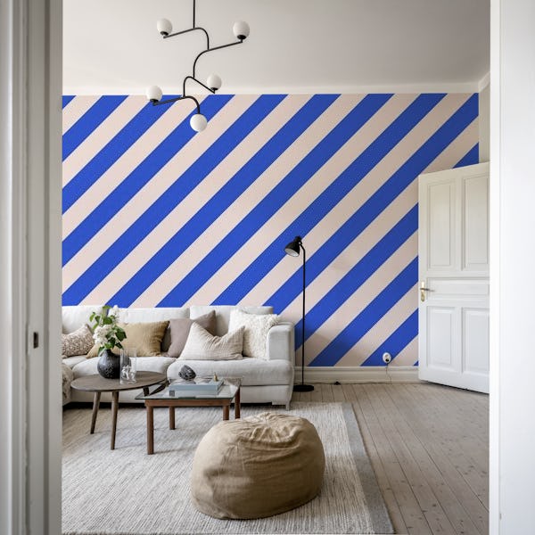 Pink and Blue diagonal Stripes