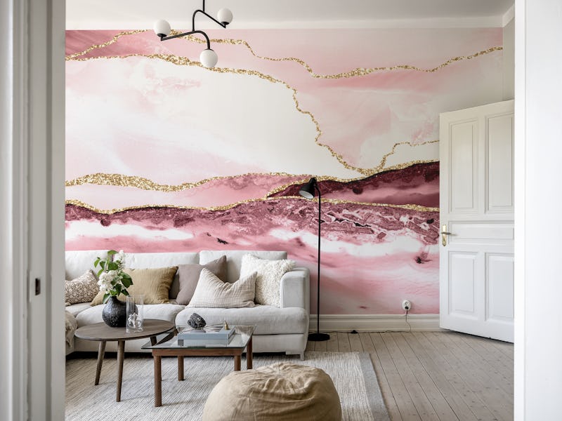 Pink Marble Waves
