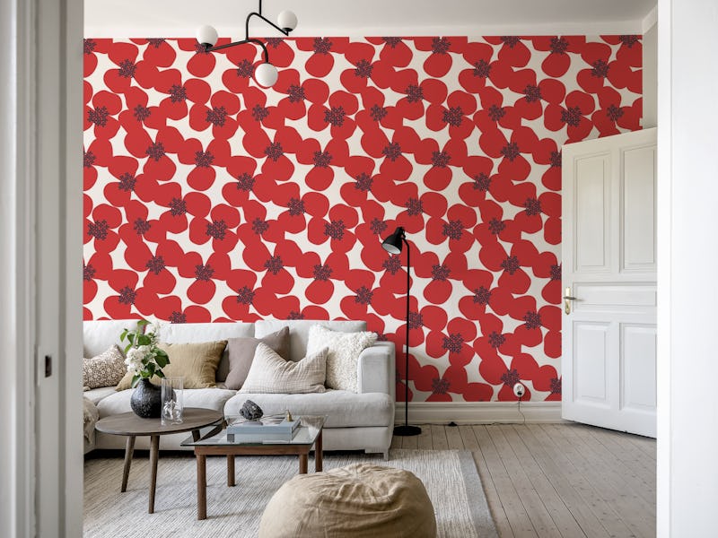 Bold Red Floral