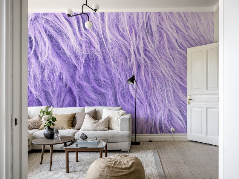 Purple Faux Highland Cow Fur 1