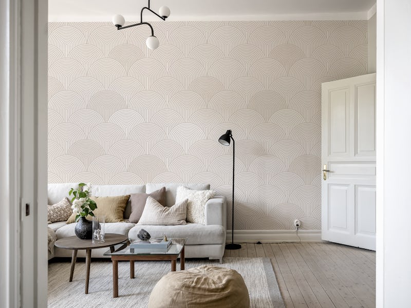 Boho geo arches beige