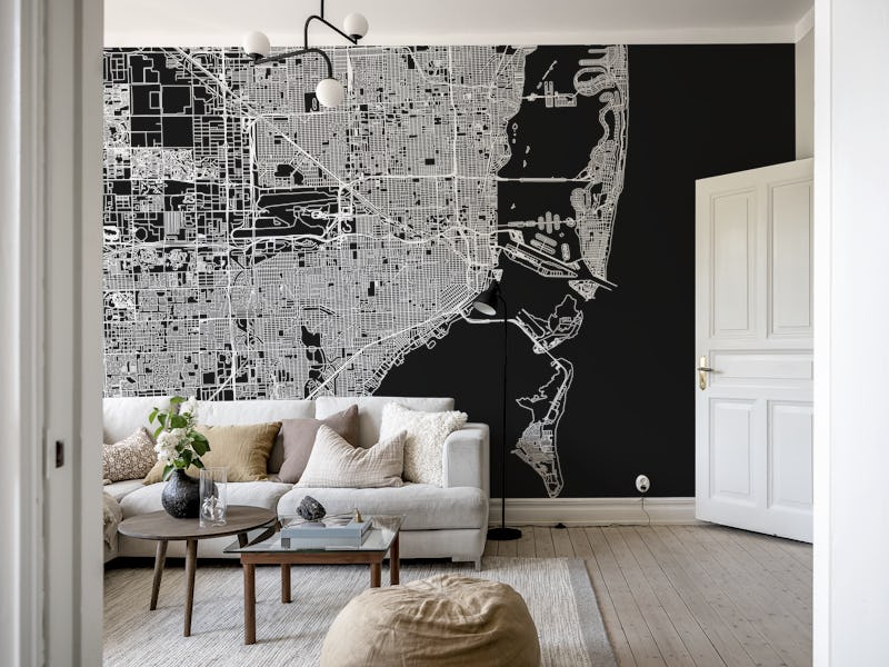 Miami Black Map