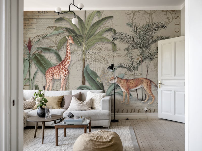 Giraffes Journey Collage Art