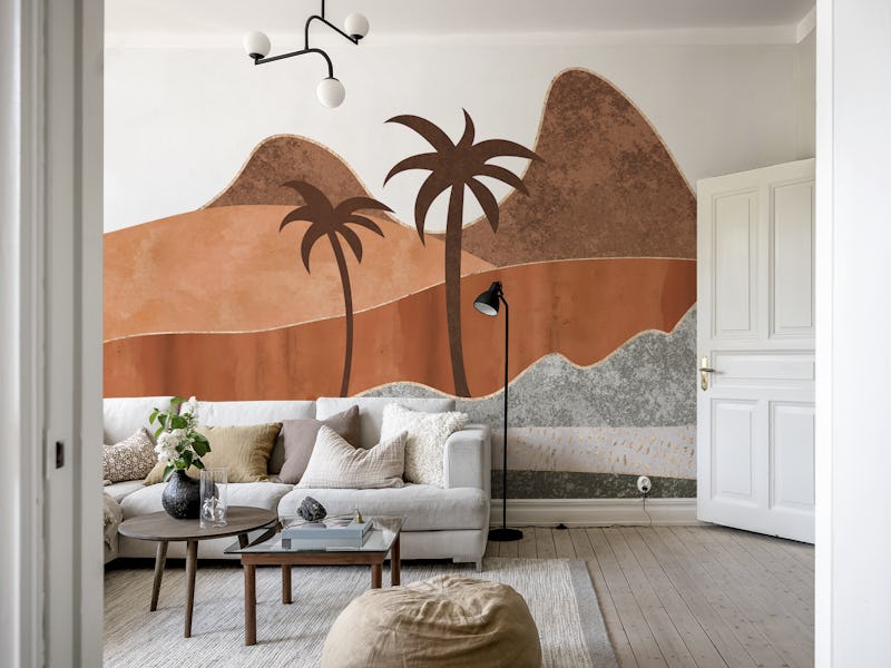 Savannah Landscape Paper Collage Art