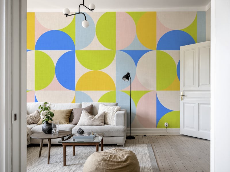 semicircles geometric concept summer pastel 6
