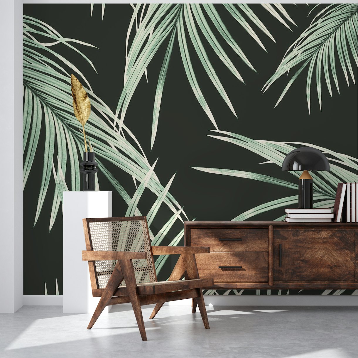 Green Palm Leaves Dream 1 wallpaper