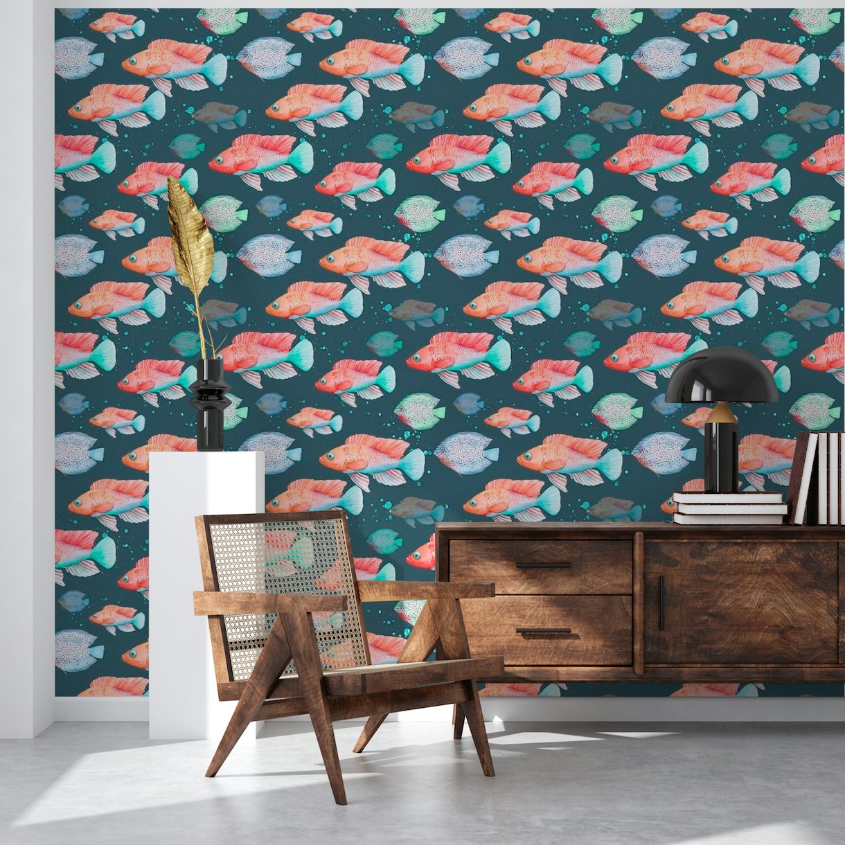 Blue Little Fish wallpaper