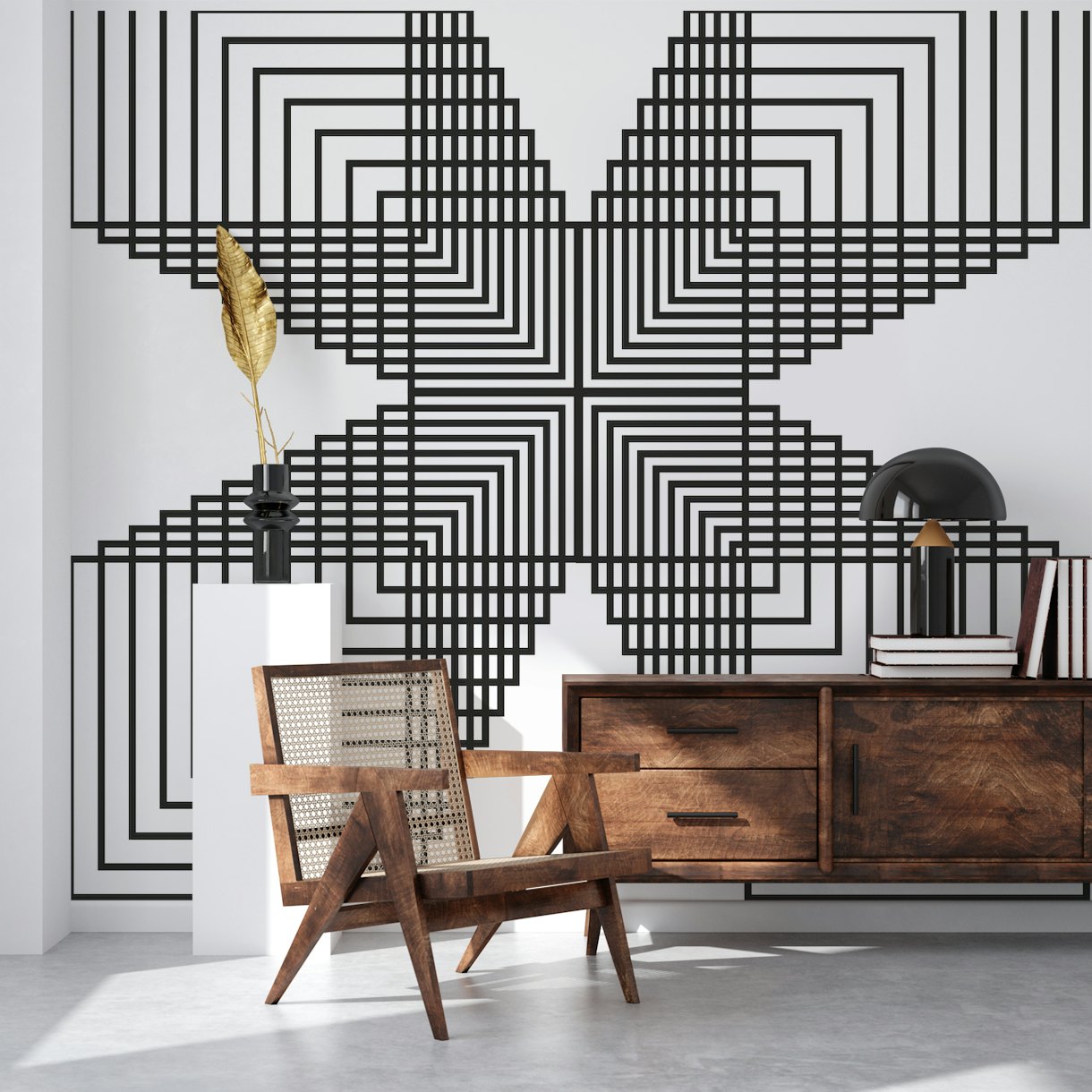 geometry artwork lineart wallpaper