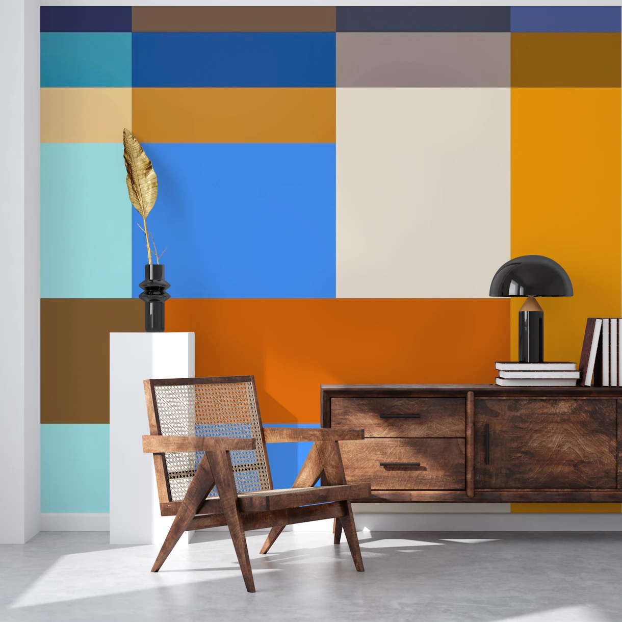 Seasonal Color Block wallpaper | Happywall