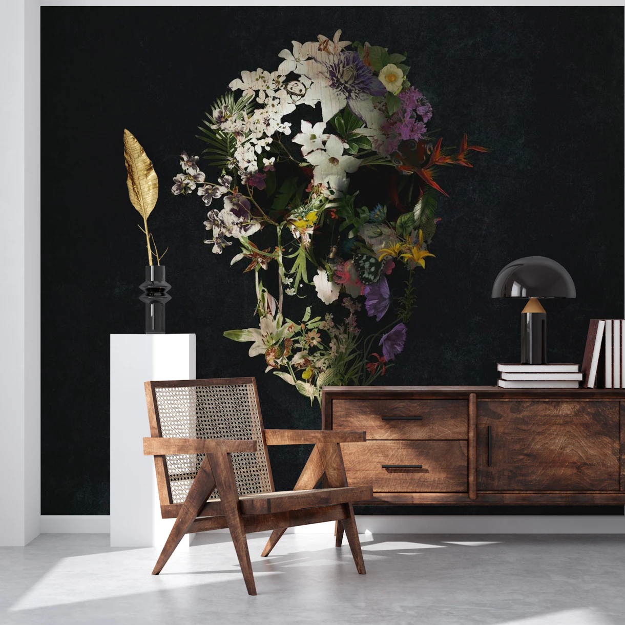 Spring Skull wallpaper - Happywall