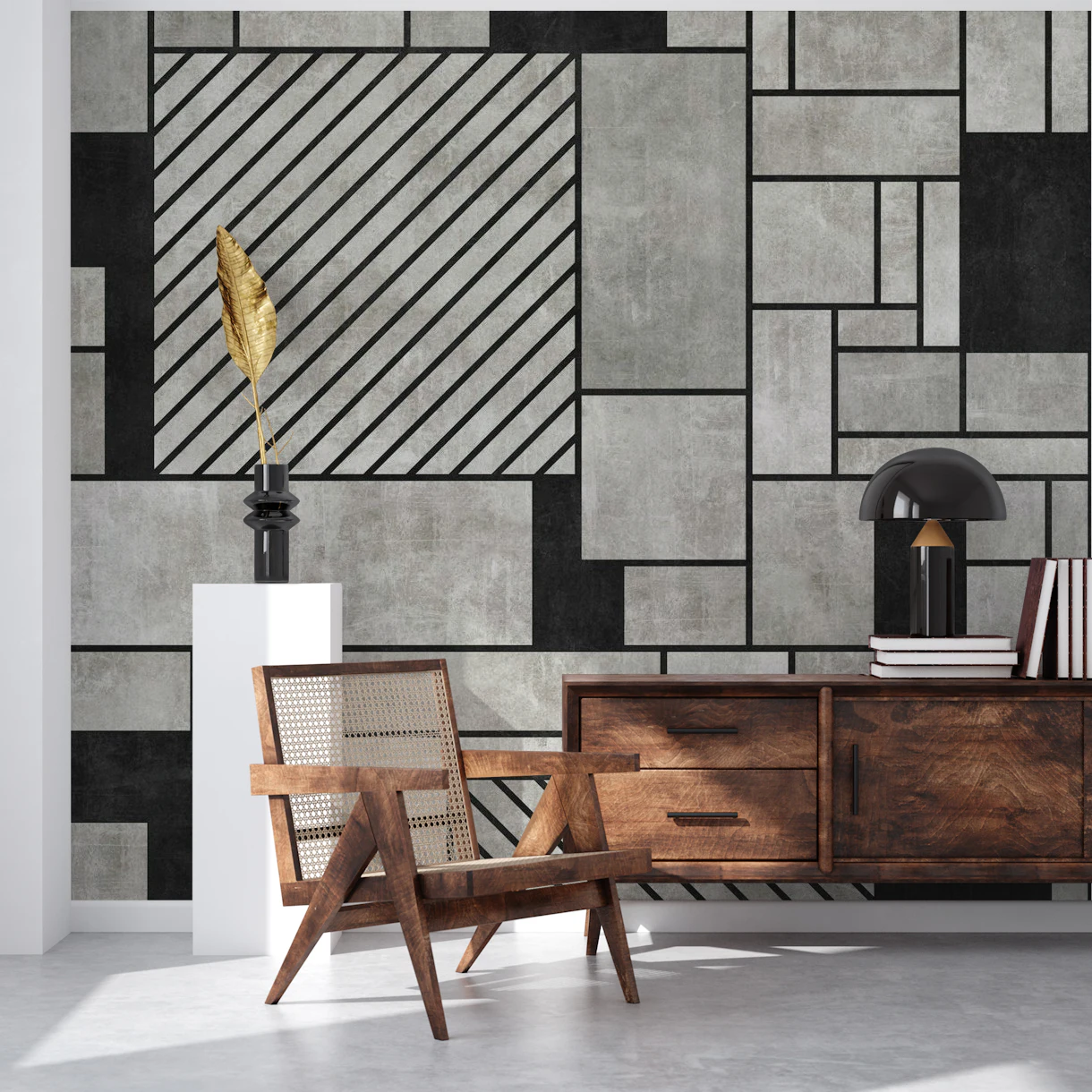 Random Concrete Pattern Wallpaper | Happywall