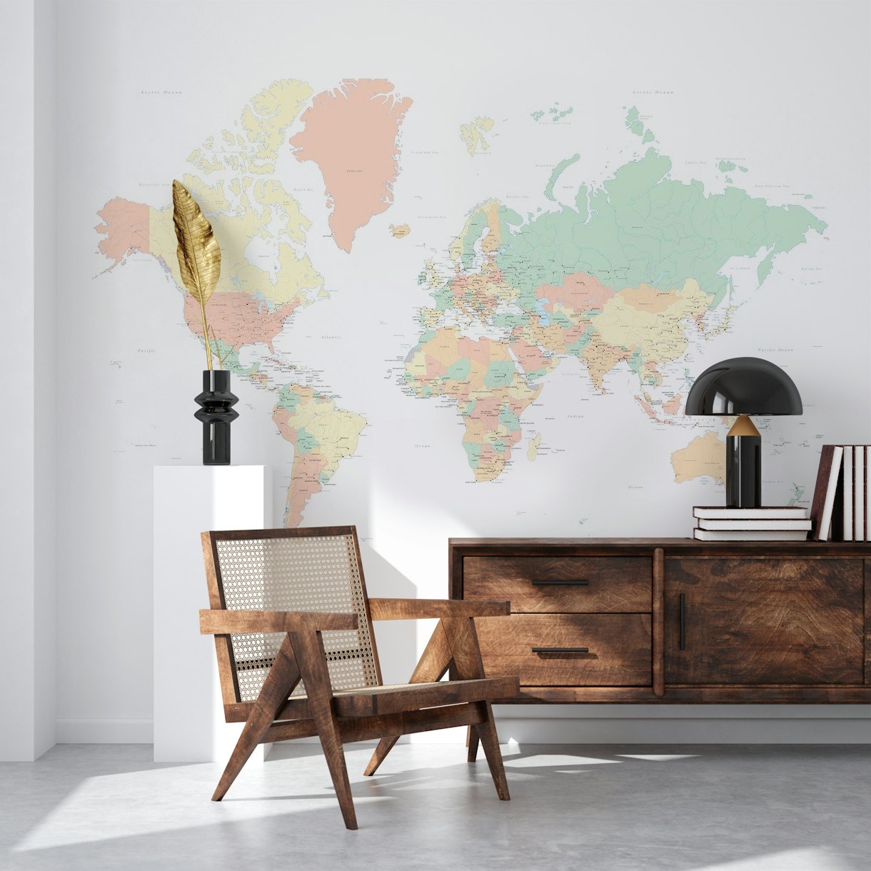 World map countries XXL wallpaper
