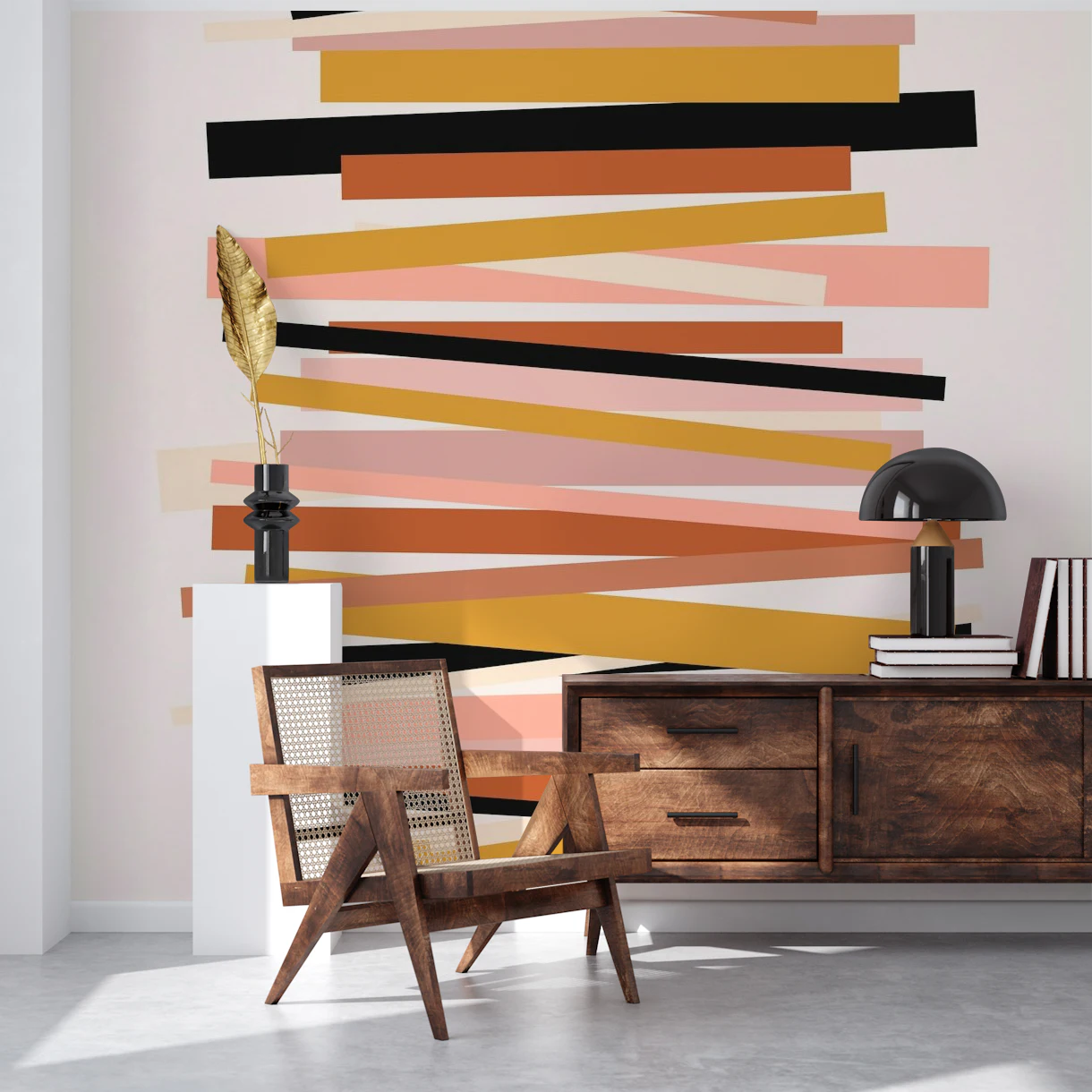 Linear stack wallpaper - Happywall