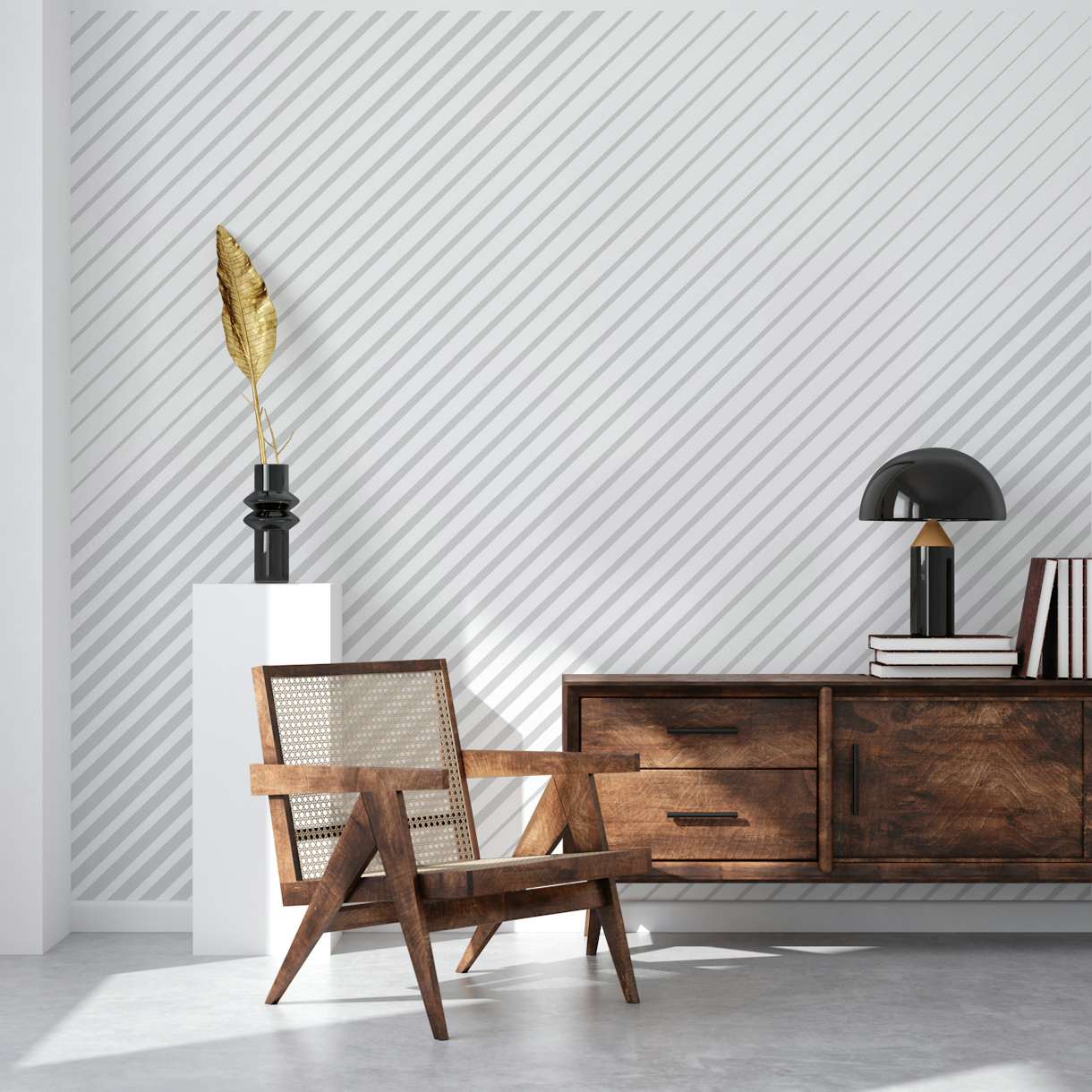 Opart striped wallpaper