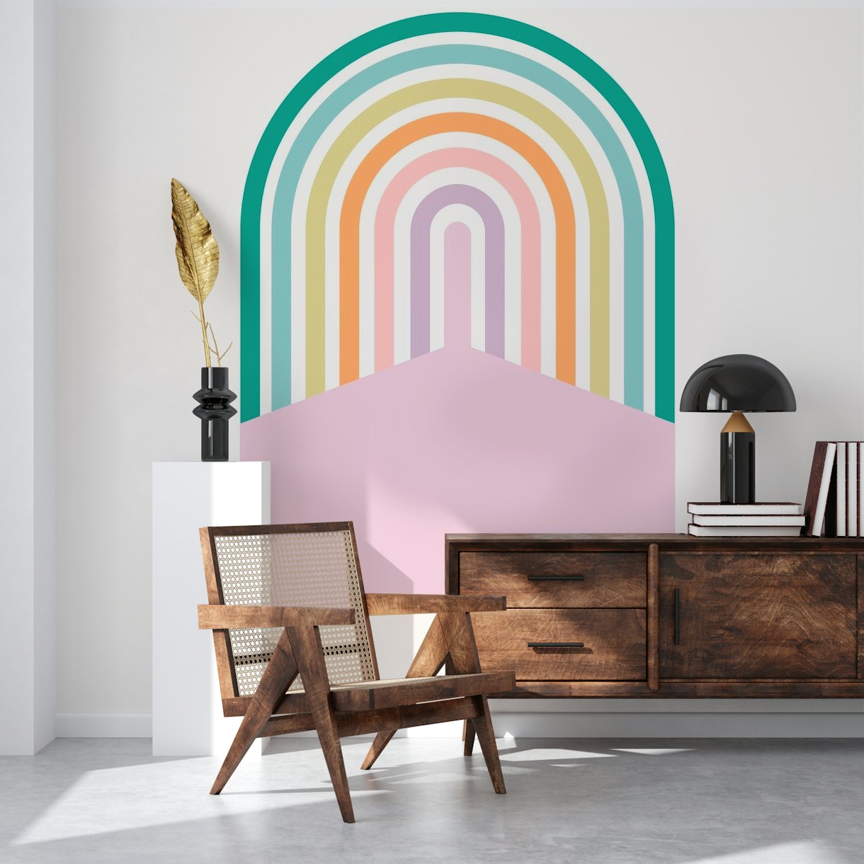 Pasteles de cruce de arcoíris papel pintado