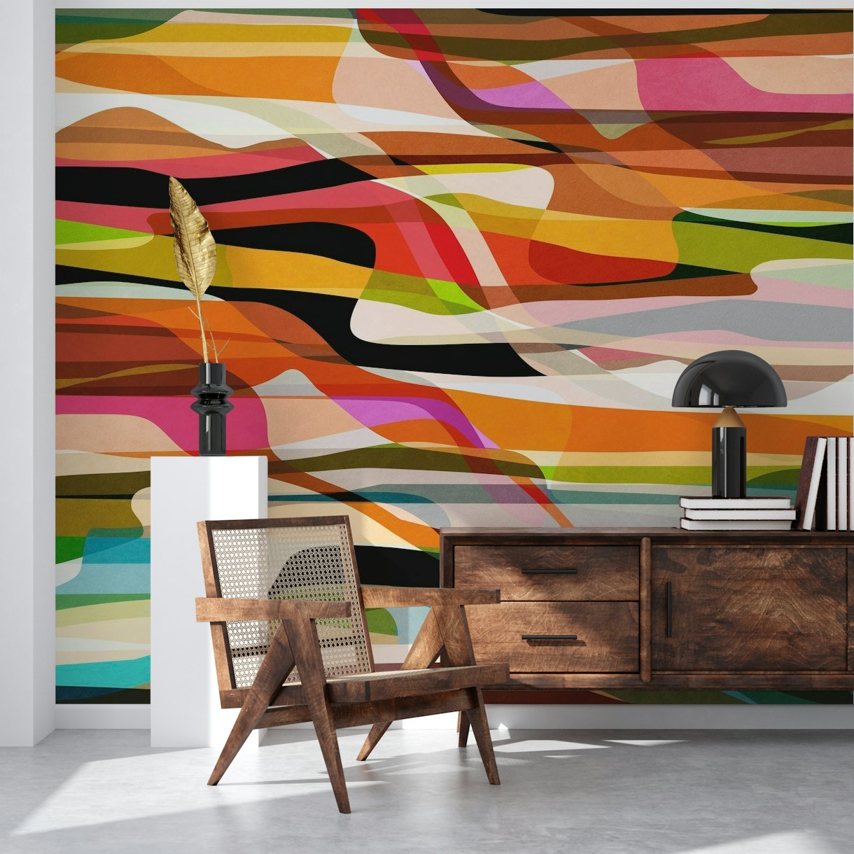 Colored Ripples 2 Wallpaper | Happywall