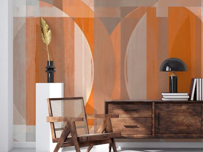 Warm Mocha Mousse Bauhaus Geometry