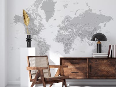 World map Granit Antarctica