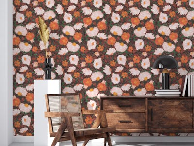 Blooms orange green brown M