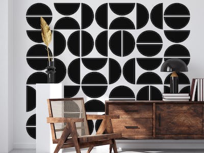 Bauhaus Pattern Black White
