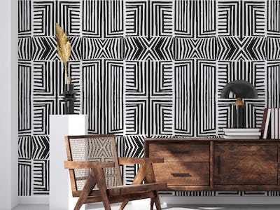 Black And White African Inspired Tribal Design