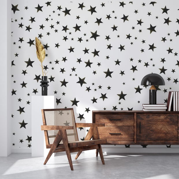 Black stars wallpaper - Happywall